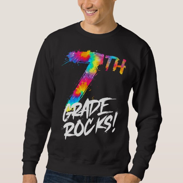 Tie Dye 7:e Klass, sjunde Klass, Sten tillbaka til Lång Ärmad Tröja (Framsida)