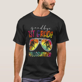 Tie Dye Adjö 1:a Klass Hej Sommaren förra dagen T Shirt