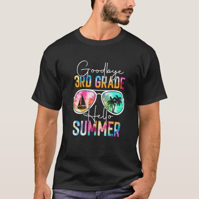 Tie Dye Adjö 3:e Klass Hej Sommarkvinnor T Shirt (Framsida)