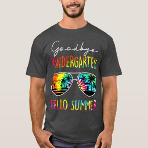 Tie Dye Adjö Kindergarten Hej Sommaren förra dagen T Shirt