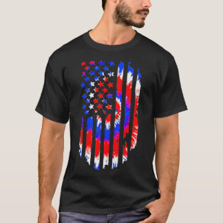 Tie Dye American Flag Patriotic Happy 4th Of July T Shirt