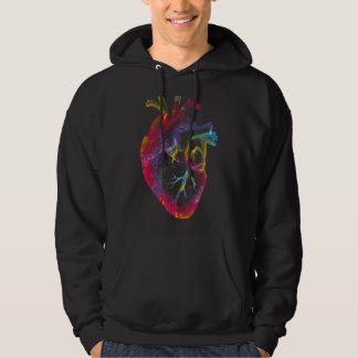 Tie Dye Anatomiskt Hjärtan Alla Hjärtans Dag Anato Hoodie