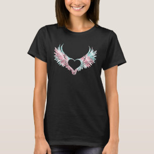 Tie Dye Angel Vingar Heart Freedom Retro 60s 70s W T Shirt