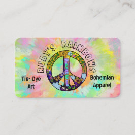 Tie-Dye Art och Affärskortet Bohemian Appreal Visitkort