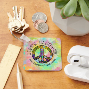 Tie-Dye Art och Bohemian Appreal Business Nyckelring