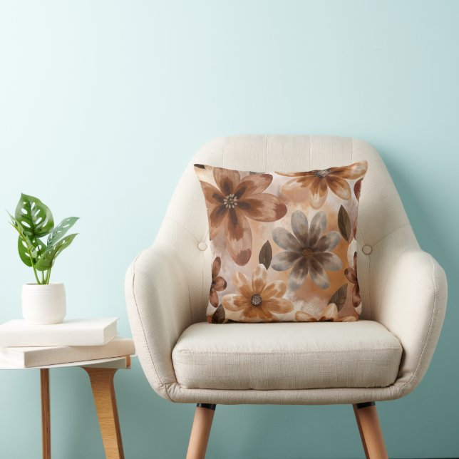 Tie Dye Autumn Floral Kudde (Stol)