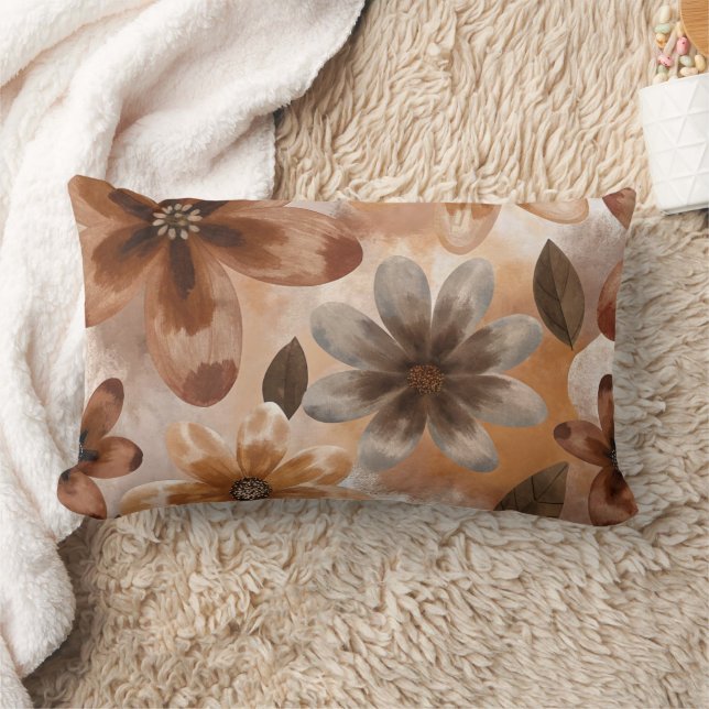 Tie Dye Autumn Floral Lumbarkudde (Filt)