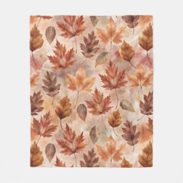 Tie Dye Autumn Leaves Fleecefilt