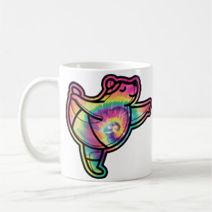 Tie Dye Ballerina Björn: Graciös och Färgrik Kaffemugg