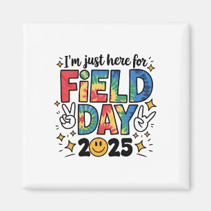 Tie Dye Bara Här För Field Day 2025 Fredstecken Te Magnet