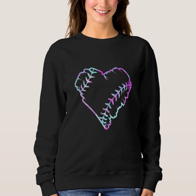Tie Dye Baseball Heart Baseball Fans Baseball T Shirt (Framsida)