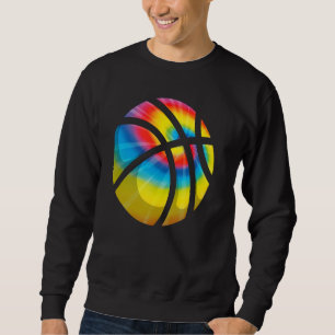 Tie Dye Basketball Cute Trippy Hippy Boys Girls Lång Ärmad Tröja