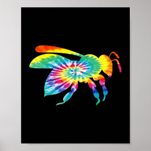 Tie Dye Bee Bee Bee Bibiproducerande Honungsbin Poster