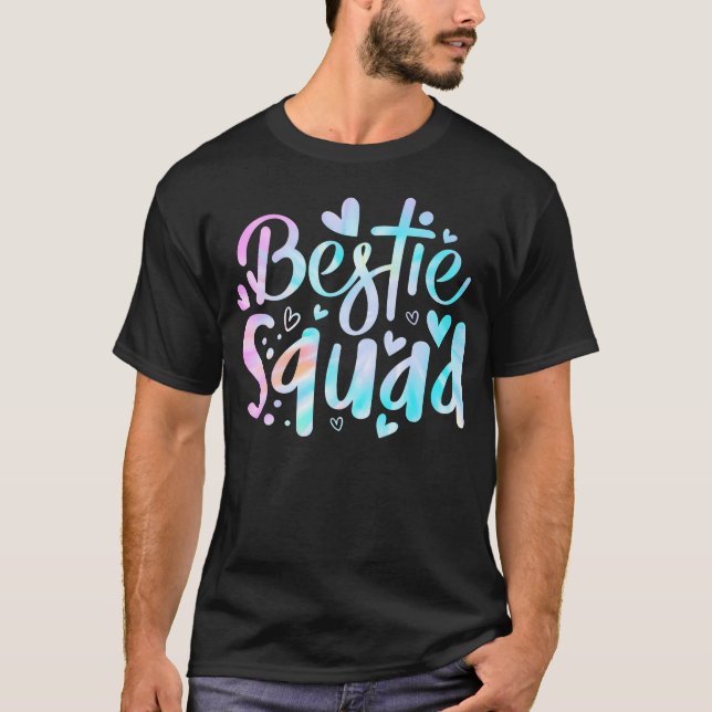 Tie Dye Best Friend Matching Bestie Squad Bff Cute T Shirt (Framsida)