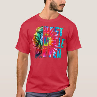 Tie Dye Best Uncle Ever Lion Funny Uncle Fathers D T Shirt