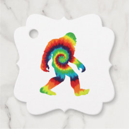 Tie Dye Bigfoot Gåvor Etiketter