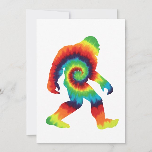 Tie Dye Bigfoot Inbjudningar (Framsida)
