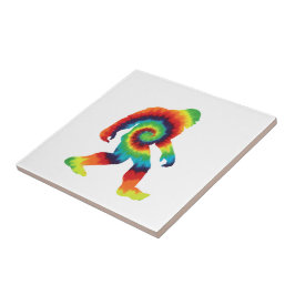 Tie Dye Bigfoot Kakelplatta