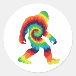 Tie Dye Bigfoot Runt Klistermärke