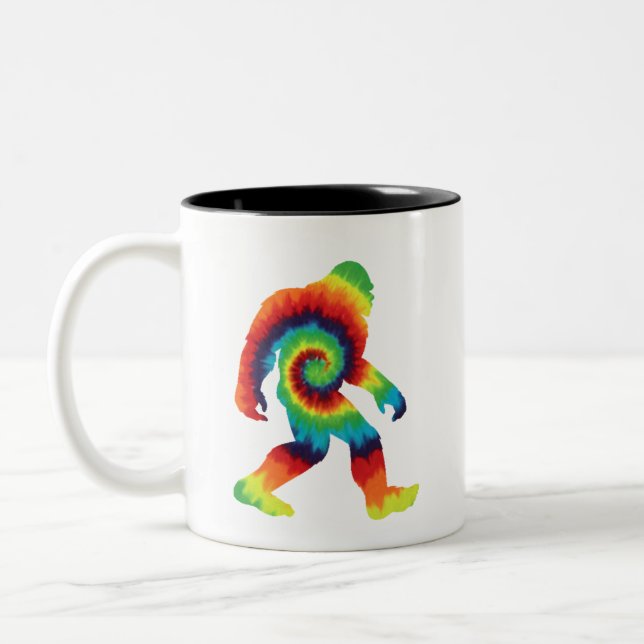 Tie Dye Bigfoot  Två-Tonad Mugg (Vänster)