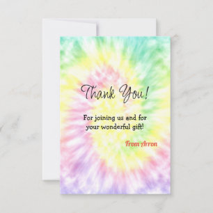 Tie Dye Birthday Tack Kort