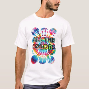 Tie-Dye Blast of Färg Retro Stil T Shirt