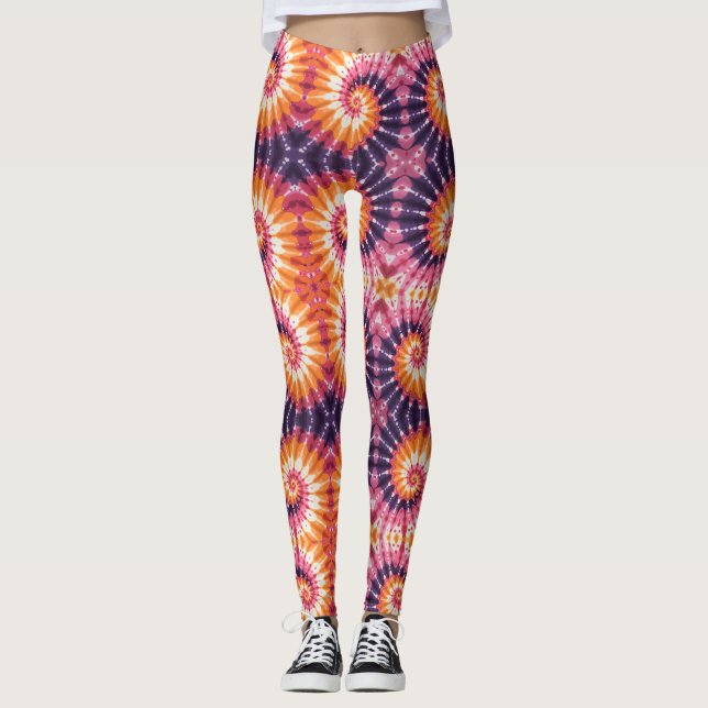 Tie-Dye Boho Stil Leggings (Framsida)