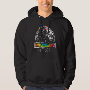 Tie Dye Bonusmomsaurus Bonus Mamma Dinosaur Rex Mo Hoodie