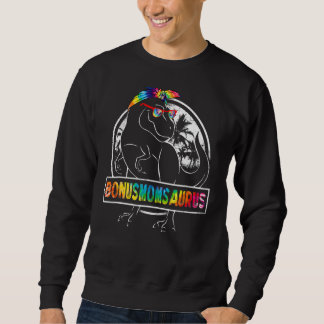 Tie Dye Bonusmomsaurus Bonus Mamma Dinosaur Rex Mo Lång Ärmad Tröja