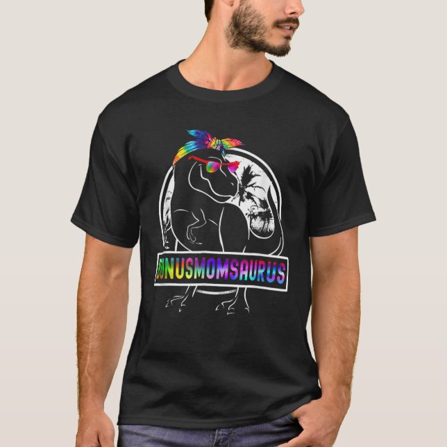 Tie Dye Bonusmomsaurus Bonus Mamma Dinosaur Rex Mo T Shirt (Framsida)