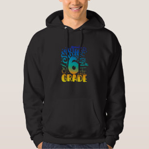 Tie Dye Boys 6e Sjätte Klass Squad Crew Team Graph Hoodie