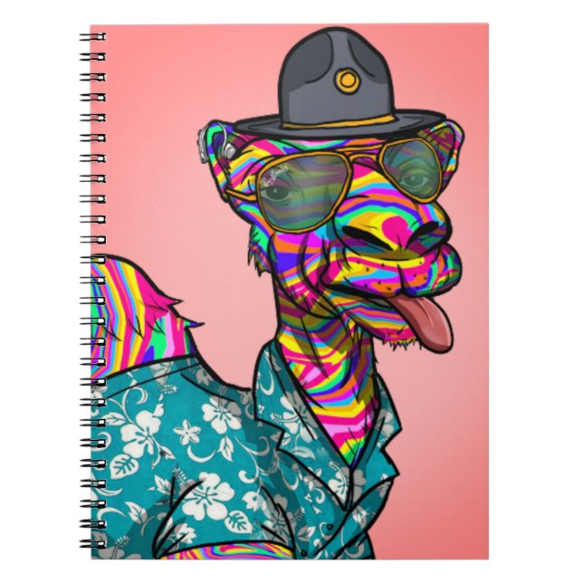 Tie Dye Camel Notebook Anteckningsbok (Framsidan)