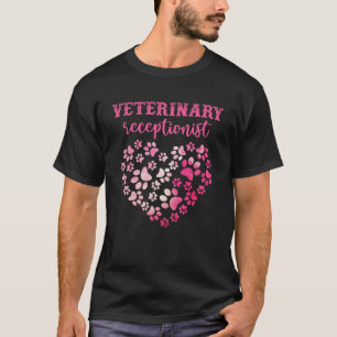 Tie Dye Cat Hund Paw Skriv ut veterinärreceptionis T Shirt