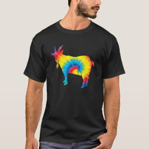 Tie Dye Chamois Rainbow Print Animal Hippie Peace T Shirt