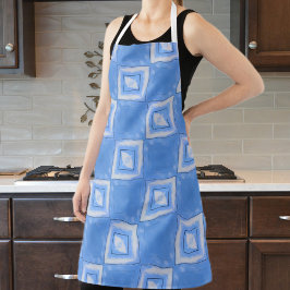 Tie Dye Checker Blue och White