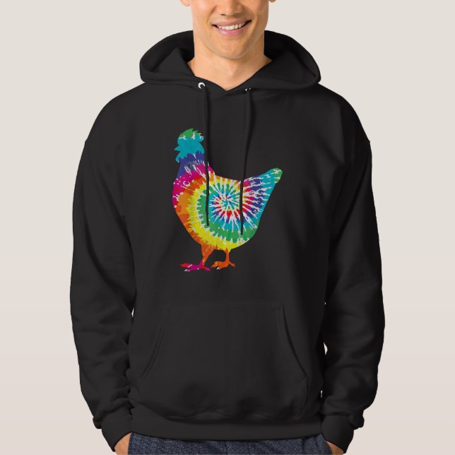 Tie Dye Chicken Hoodie (Framsida)