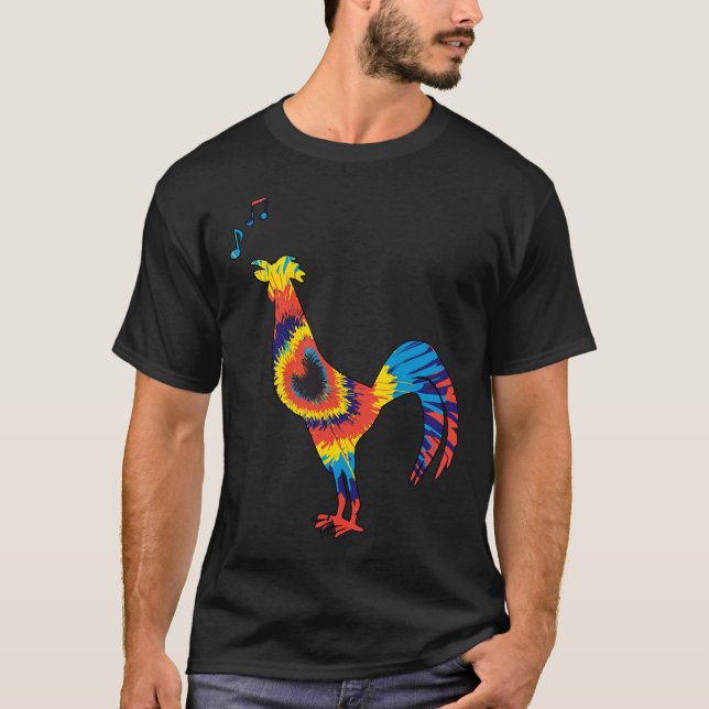 tie dye Chicken sång T Shirt (Framsida)