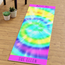 Tie Dye Colorful Rainbow Swirl Yoga Mat