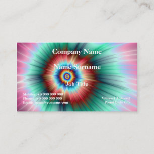 Tie Dye Comet Visitkort