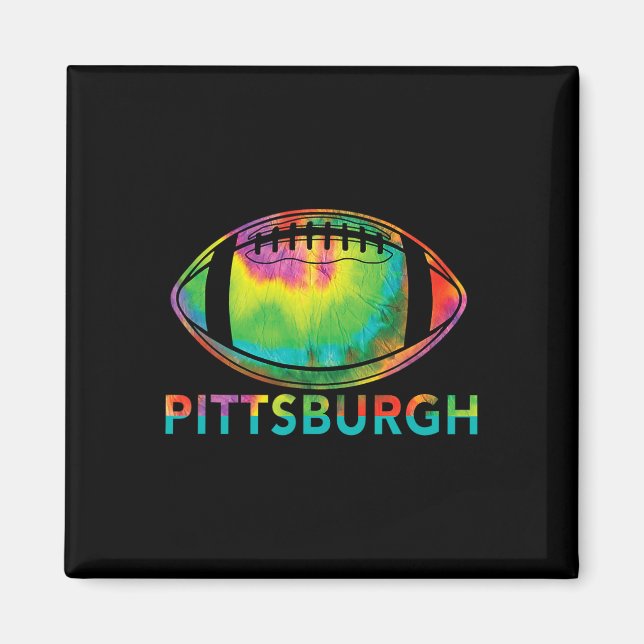 Tie Dye Cool Football Design Apparel Pittsburgh  Magnet (Framsidan)