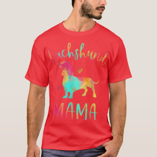 Tie Dye Dachshund Mamma Colorful Doie Hund L Mamma T Shirt