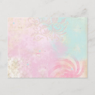 Tie Dye Damask Vykort