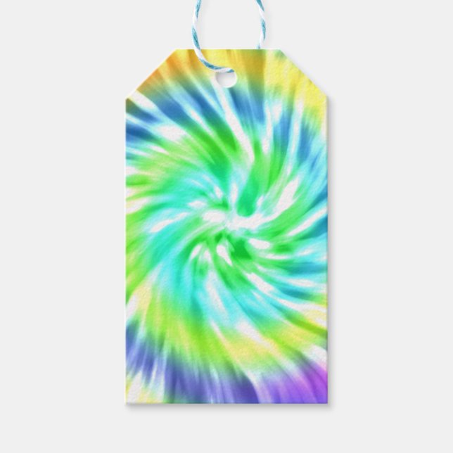 Tie Dye Design Gift-Märkre Presentetikett (Framsidan)