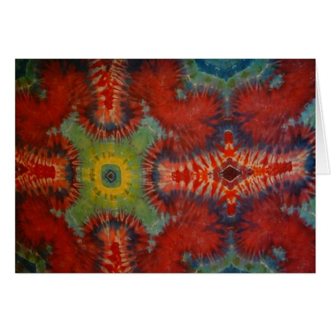 Tie Dye-design Hälsningskort (Framsidan Horizontal)