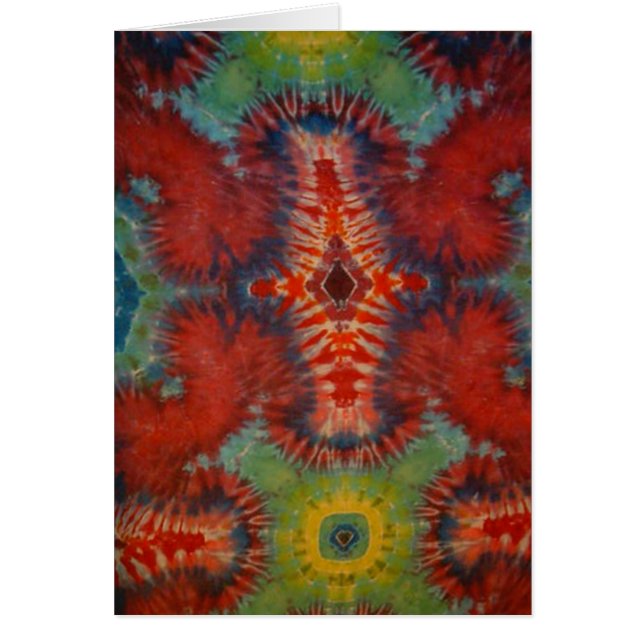 Tie Dye-design Hälsningskort (Framsidan)