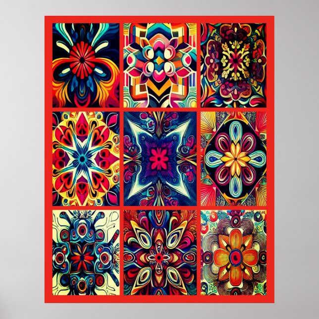 Tie-Dye-designs på en stor väggposter Poster (Framsidan)