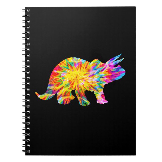 TIE DYE DINOSAUR ANTECKNINGSBOK (Framsidan)