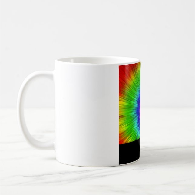 Tie Dye Disk Golf Basket Kaffemugg (Vänster)