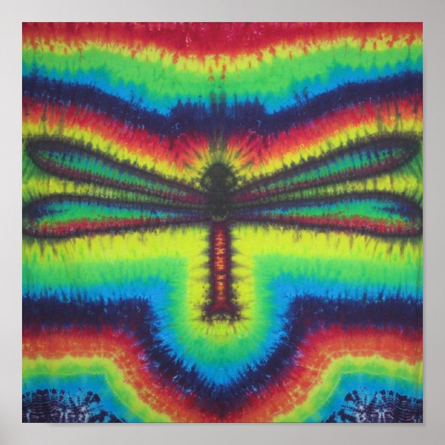 Tie Dye Dragonfly Poster (Framsidan)