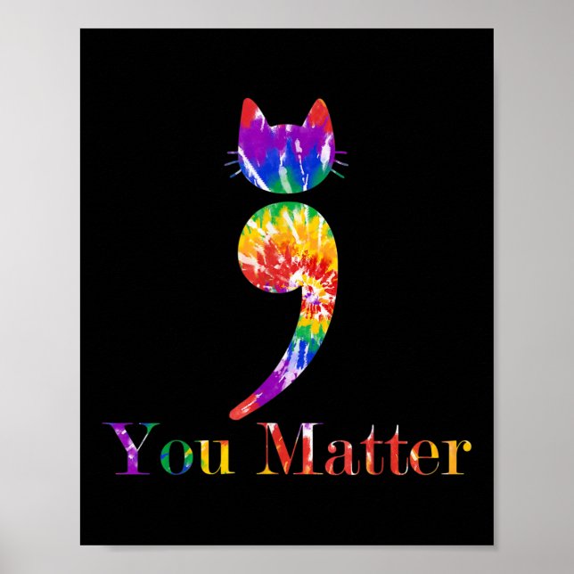 Tie-Dye - Du är medveten om självmordsförebyggande Poster (Framsidan)